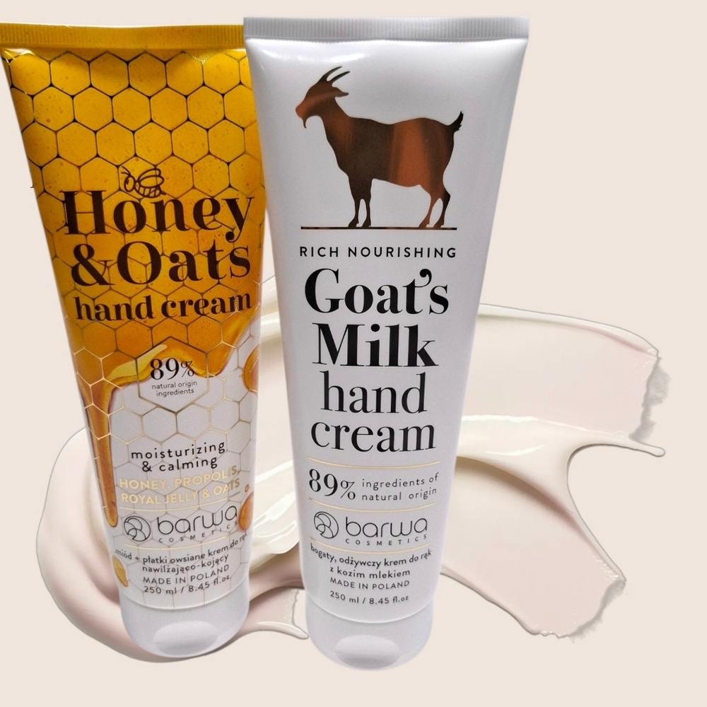 Barwa 2 Hand Cream Set - Honey & Oats and Goat's Milk
